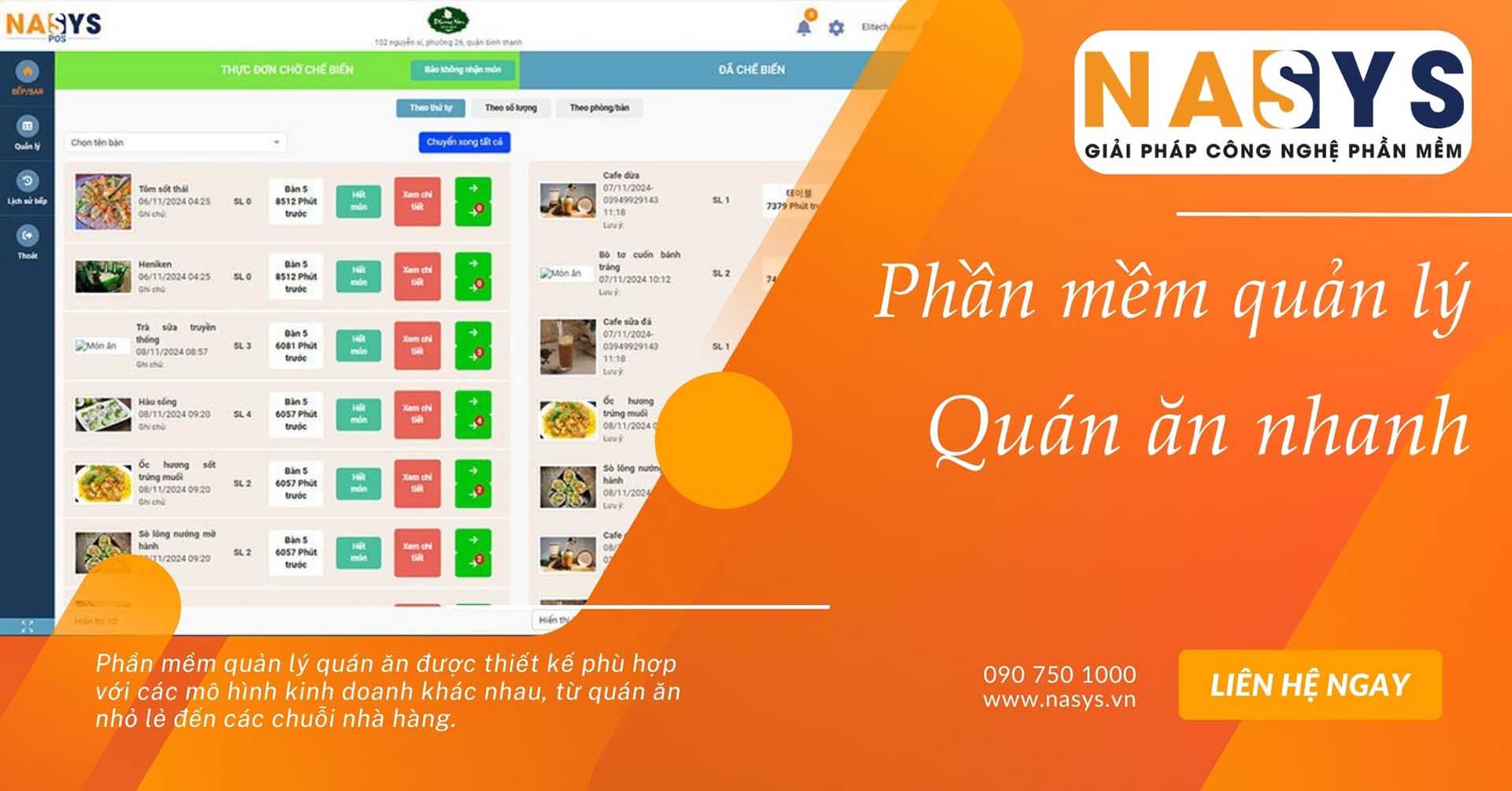 phần mềm quản lý quán ăn nhanh