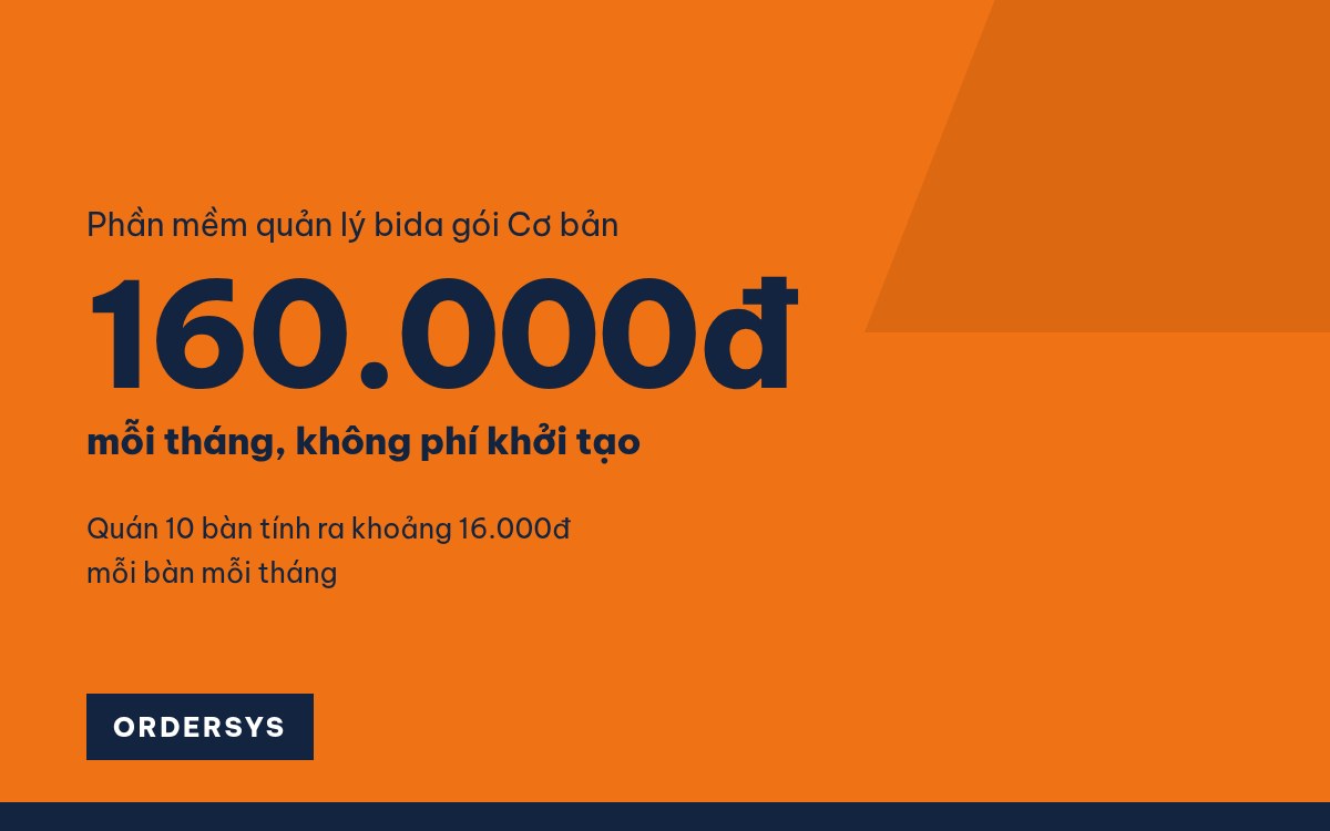 Phần mềm quản lý bida giá bao nhiêu?