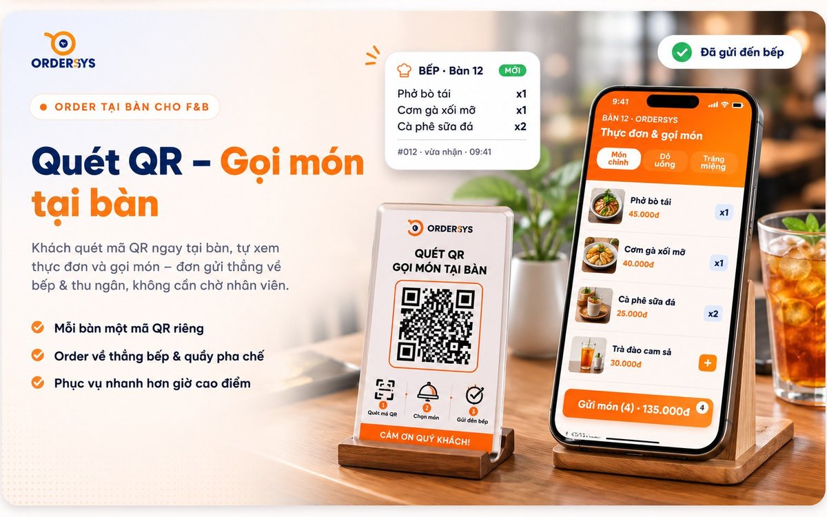 In mã QR dán bàn: cỡ nào, dán đâu, đổi menu có phải in lại