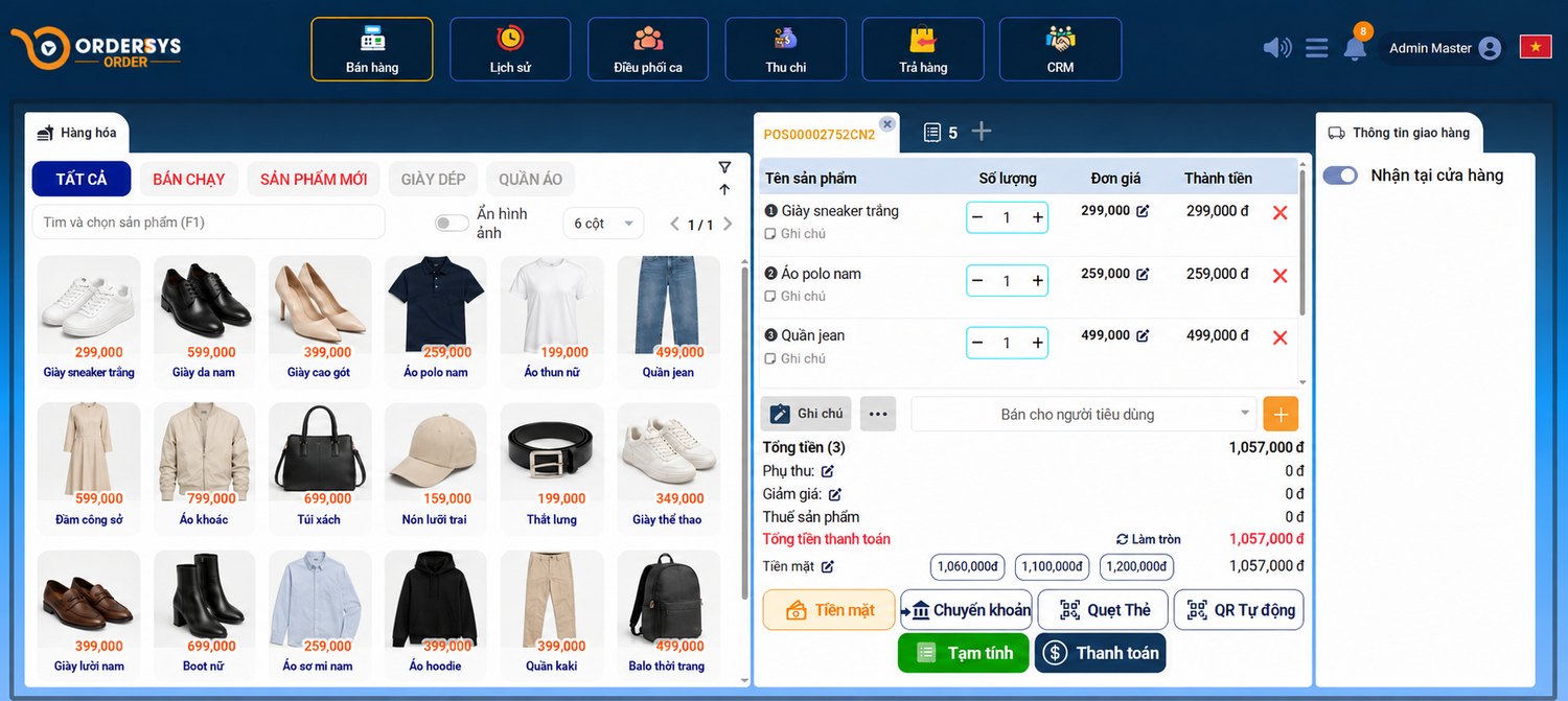 Hóa đơn bán lẻ — Ordersys
